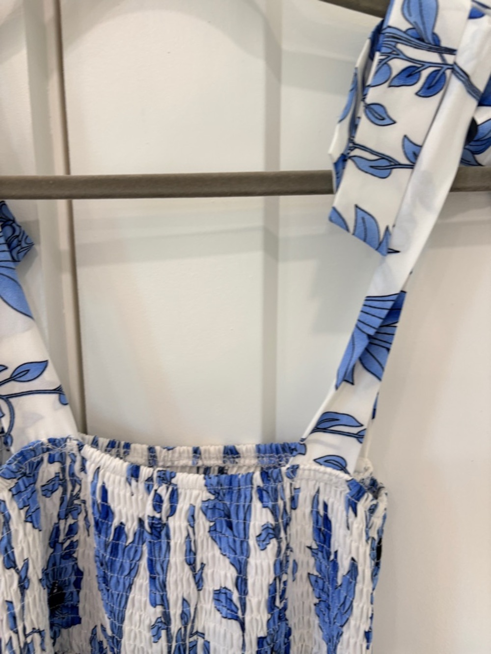 Blue Floral Smocked Maxi Dress - Women - Picture 8 of 10